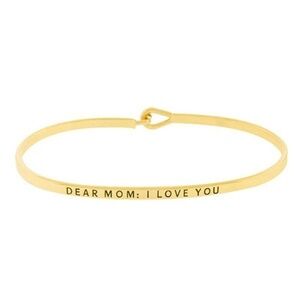 DEAR MOM: I LOVE YOU MESSAGE BRACELET